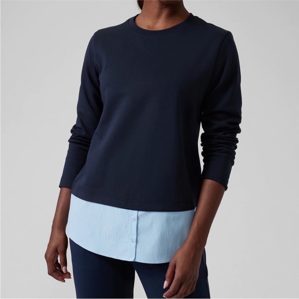 Athleta gallery poplin pullover XXS